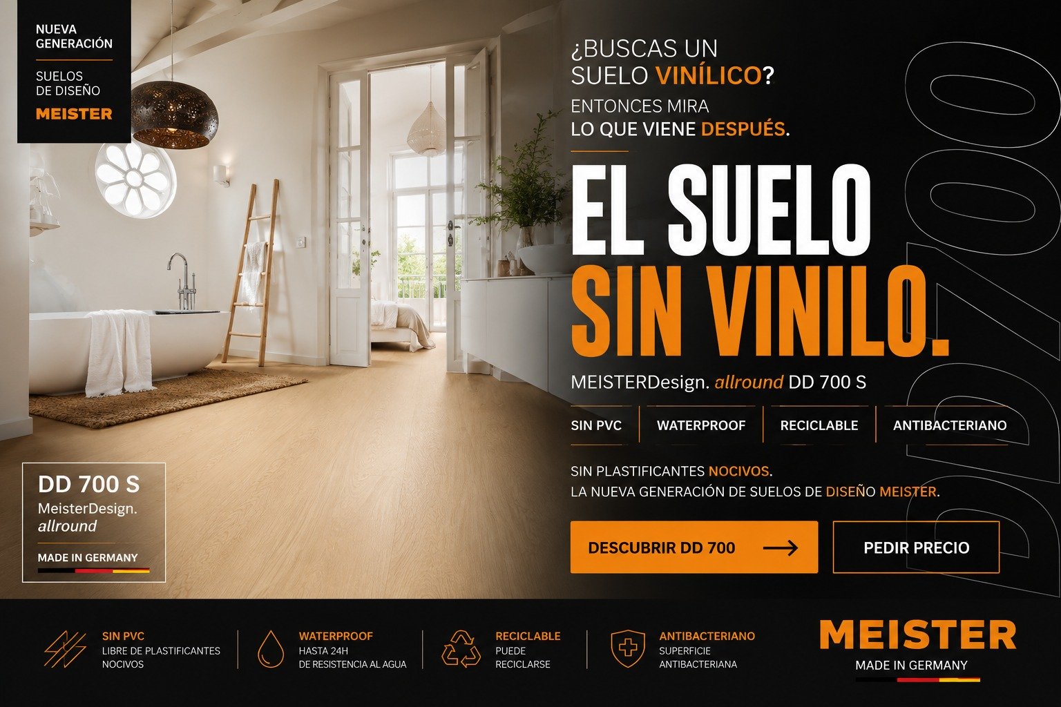 MEISTERDesign allround DD 700 S, suelo de diseño sin PVC en MEISTER Fuerteventura